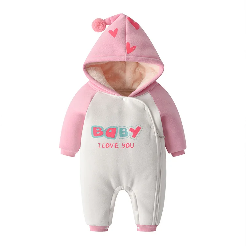 

0-3T New Fall Cute Cartoon Infant Toddler Hoodies Girls Autumn Clothing Hooded Romper Jumper Toddler Baby Hoodies