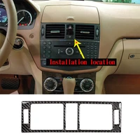 for mercedes benz c class w204 07 10 real carbon fiber central control air conditioning air outlet frame interior modification