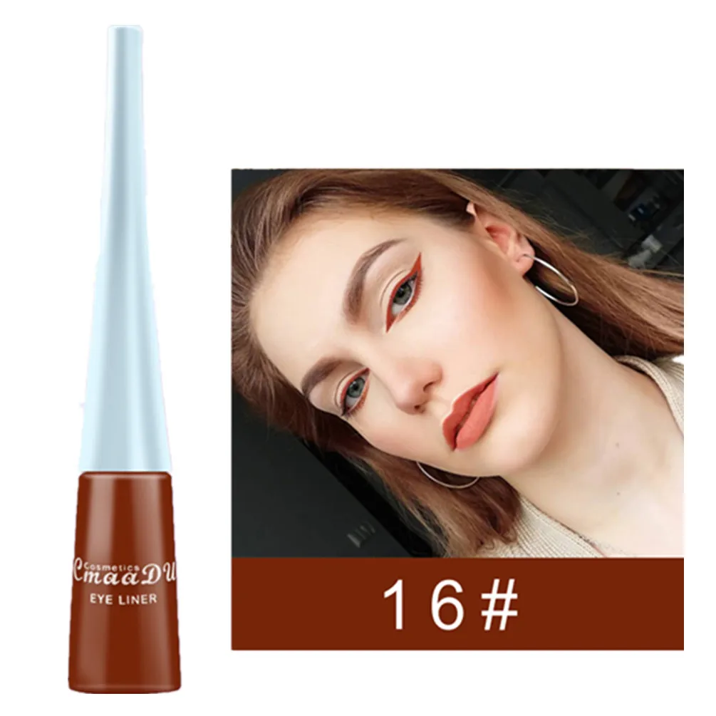 Цветной водостойкий макияж подводка для глаз карандаш быстросохнущий матовый