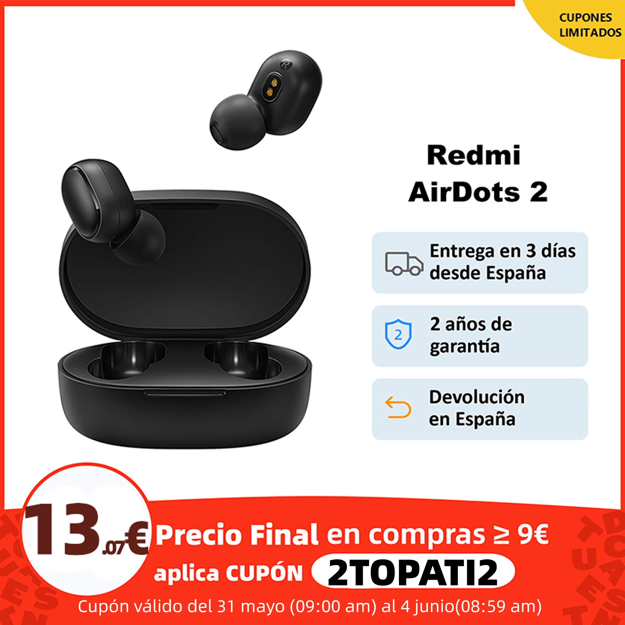 Новинка 2020 наушники Xiaomi Redmi AirDots 2 базовые беспроводные Bluetooth TWS с левым и правым