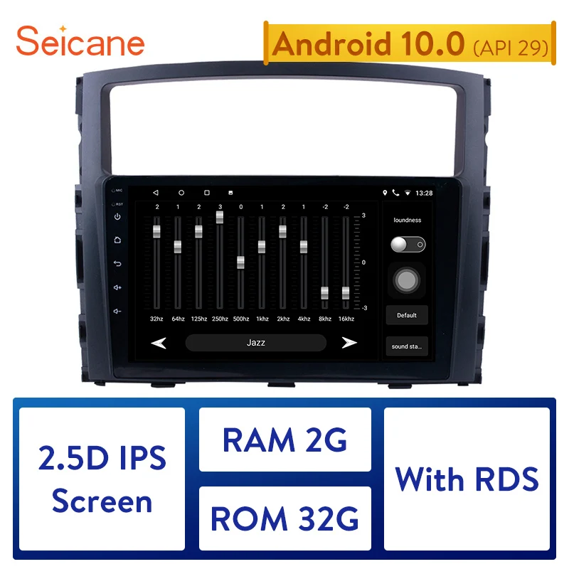 Автомагнитола Seicane с сенсорным экраном HD GPS навигацией Android 10 0 Bluetooth для Mitsubishi Pajero