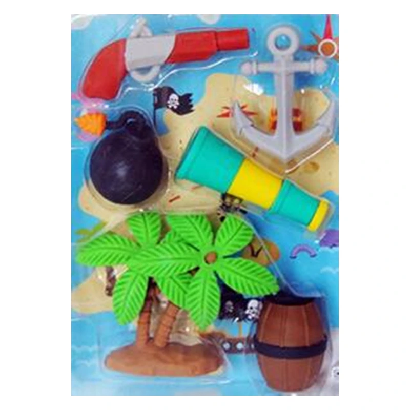 4 коробки в партии мультяшный пиратский флаг ластик новый дизайн корабль с милым