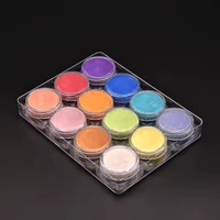 12 colorset glitter acrylic powder sets kits manicure eye glitter gel nail polish glitter powder nail design decoracion u%c3%b1as