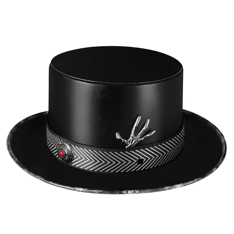 Маскарадная шляпа для мужчин и женщин мужская кожаная ретро-шляпа косплея в