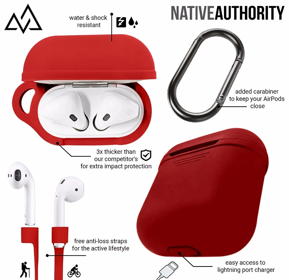 For Apple Airpods Case Cover Accessories Strap Soft Silicone Wireless Bluetooth Headphone Earphone Protector | Мобильные телефоны и