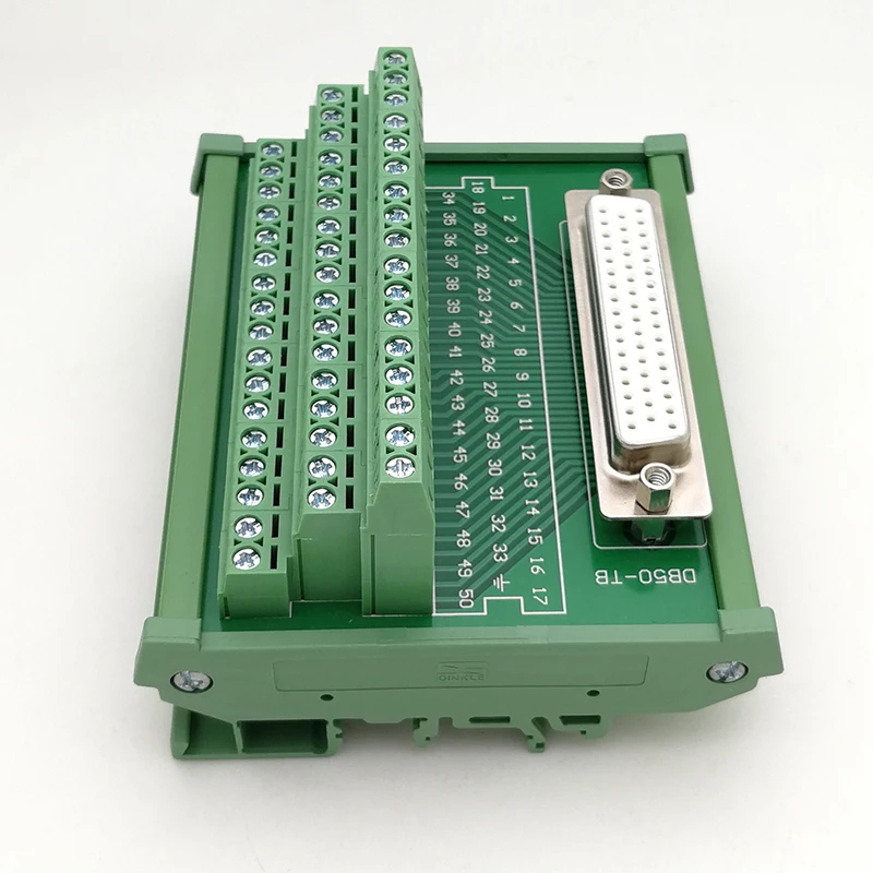 DB50 Relay Terminal Block Adapter Board DIN Rail Installation Gold-plated Socket Male and Female Optional Additional Wiring | Инструменты