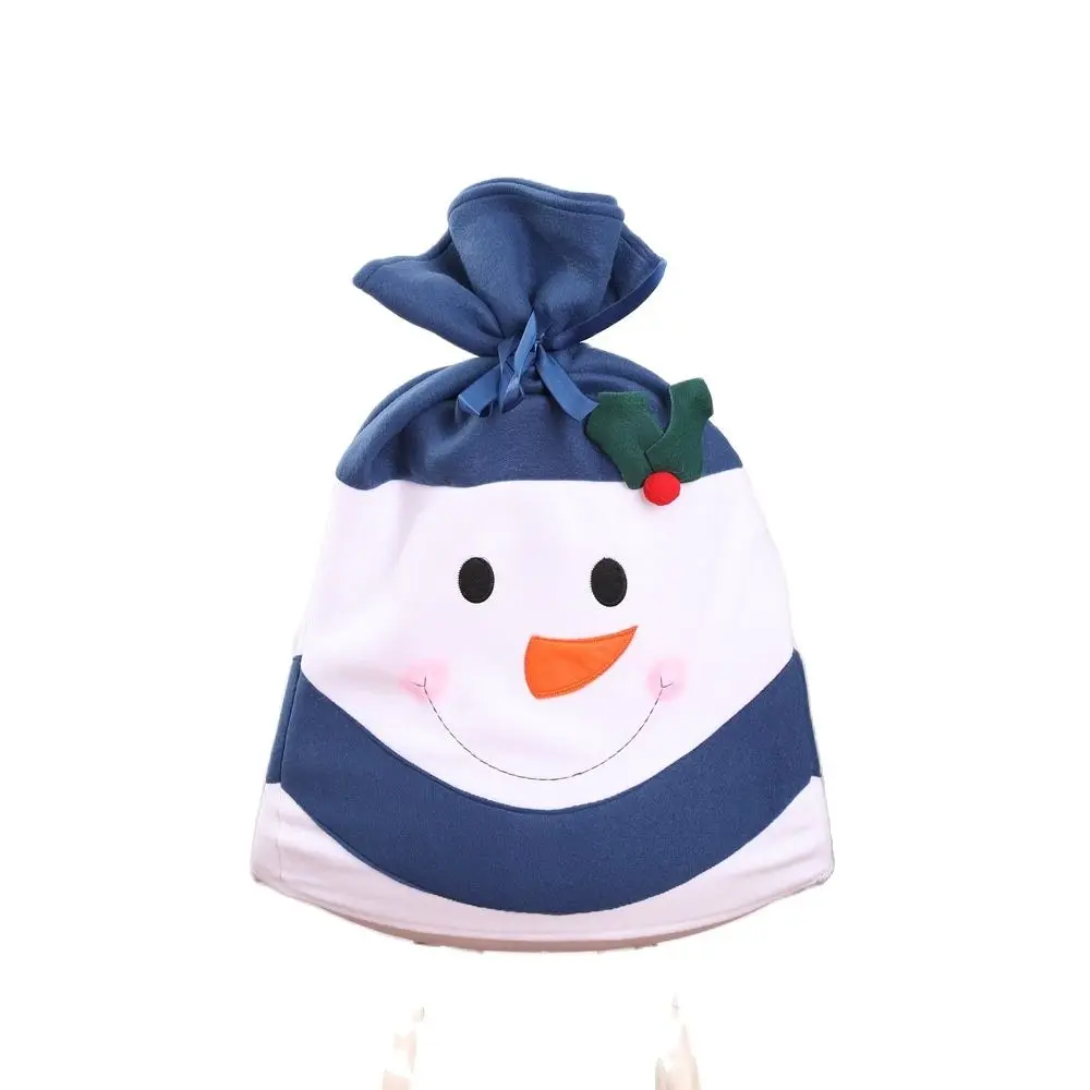 Замшевый чехол со снеговиком для стула украшение рождественской вечеринки