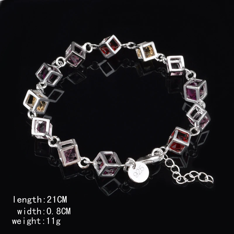 

IHUES New Arrival 2021 Fashion Silver Color jewelry Jewelry Bracelets silver plated Bracelets Charm Bracelet For Women Gifts