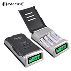 Быстрое зарядное устройство с ЖК-дисплеем и 4 слотами, умное интеллектуальное зарядное устройство для батарей AA  AAA NiCd NiMh