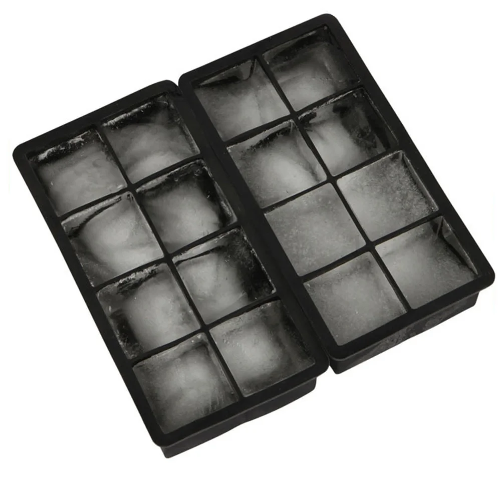 

2Pcs Ice Cube Trays 8 Grids Silicone Square Ice Cube Mold Pudding Make Mold Jelly Maker Ice Mold For bars Home Kitchen