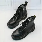 Прямая поставка; женские ботильоны; Цвет Черный; обувь на среднем каблуке со шнуровкой; пикантная Оптовая распродажа сапоги для женщин; женская обувь на толстой подошве