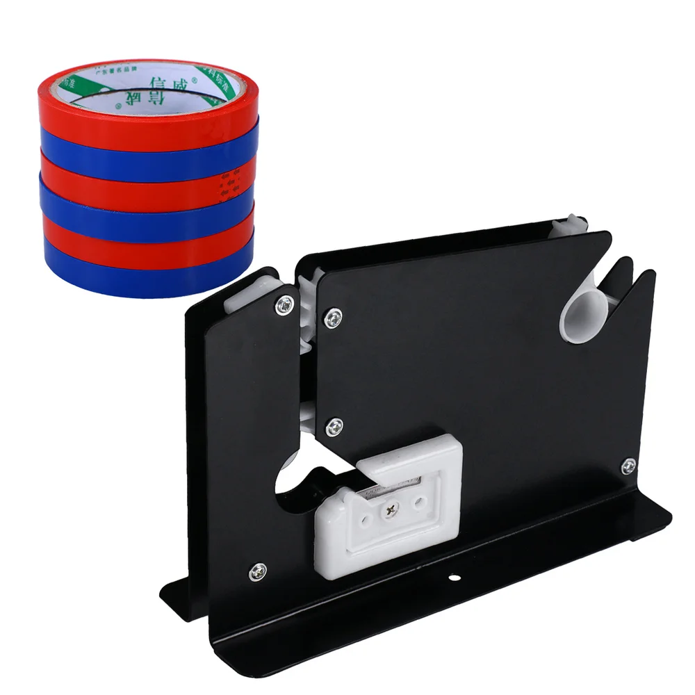 

Metal Bag Neck Sealer Tape Dispenser With 6 Roll Tape 12mm for Shop Supermarket