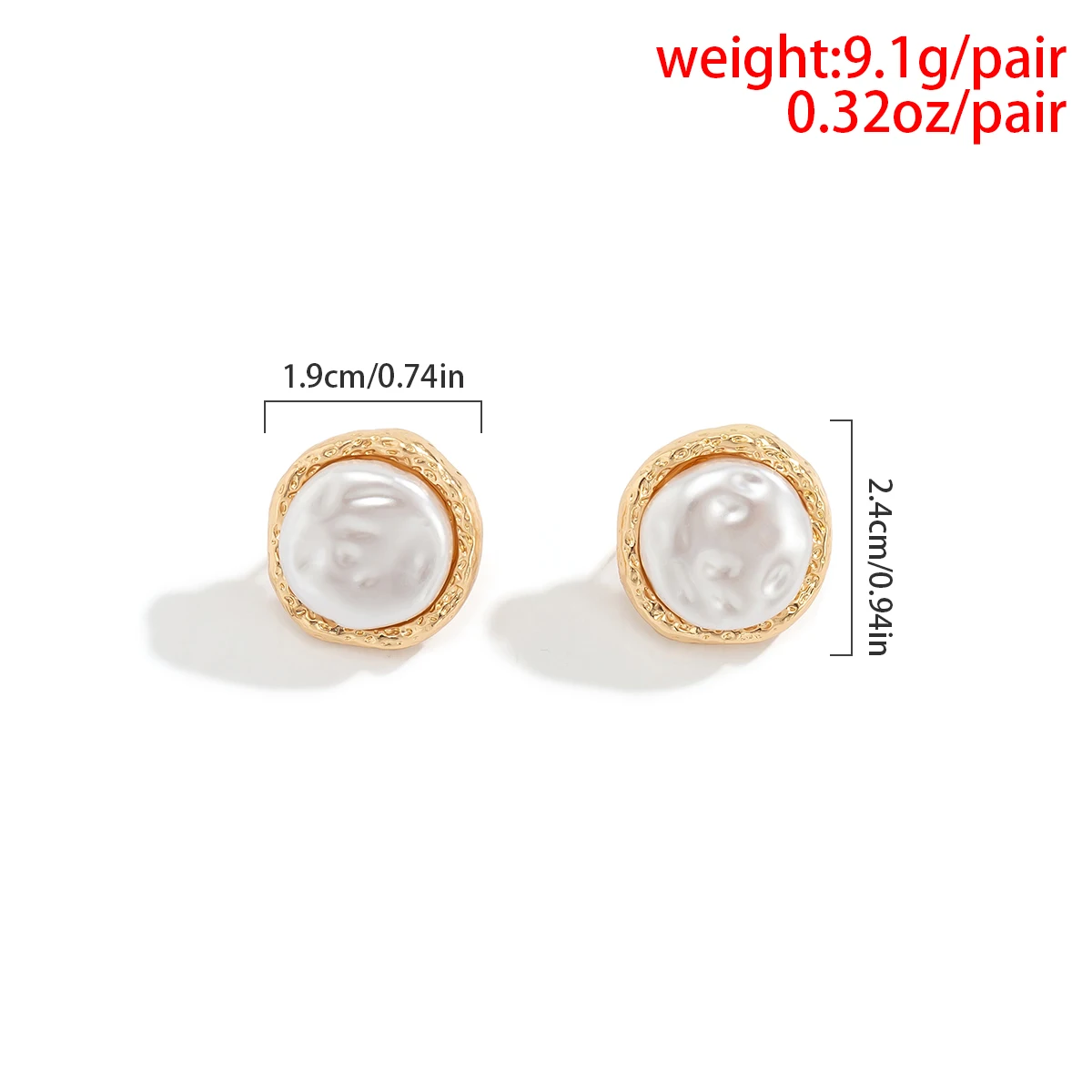 Элегантные круглые серьги-гвоздики Ingemark с имитацией жемчуга в стиле K-POP для
