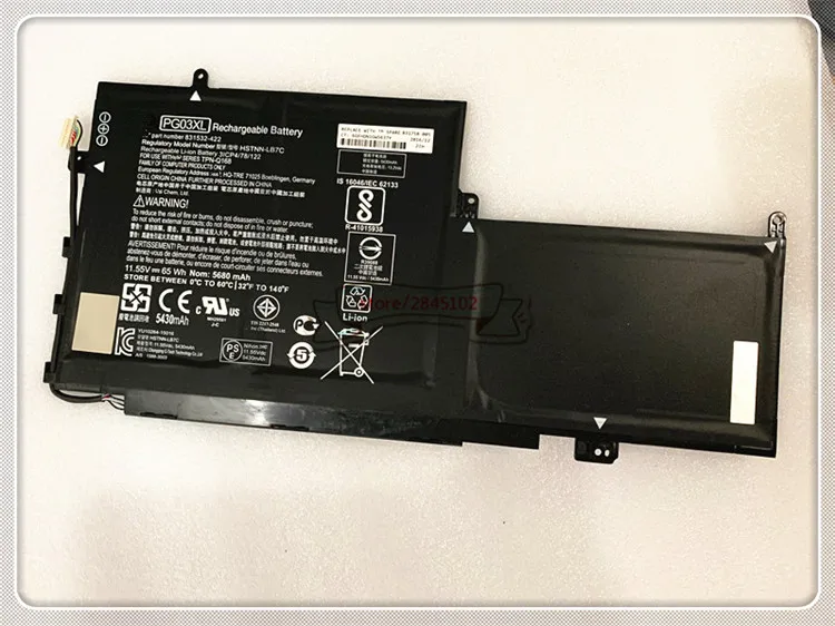 11 55 V 65wh 5430mAh PG03XL Аккумулятор для ноутбука TPN Q168 831532 421|notebook battery|battery for notebookbattery notebook