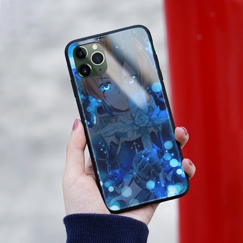 Eugeo Sword Art Online Мягкий силиконовый чехол из закаленного стекла для iPhone 6 6s 7 8 Plus X XR XS 11