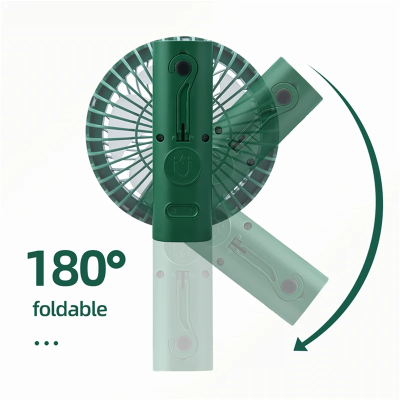 

JVJH Foldable Usb Handheld Fans 3 Speeds Adjustable Air Cooing Portable Mini Fan Air Cooler with Light for Office Bedroom