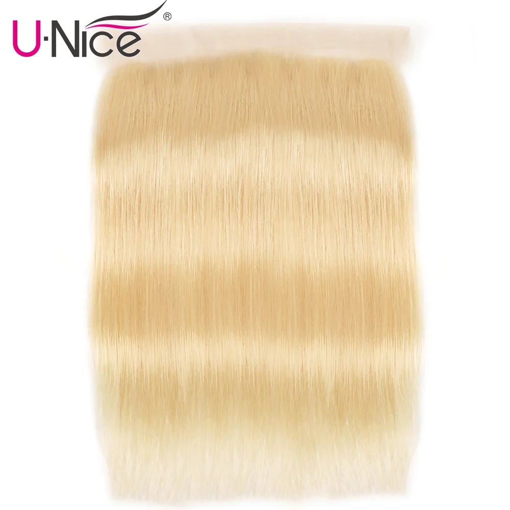 Женская прямая бразильская кружевная передняя часть волос #613 блонд 13 &quotx4&quot