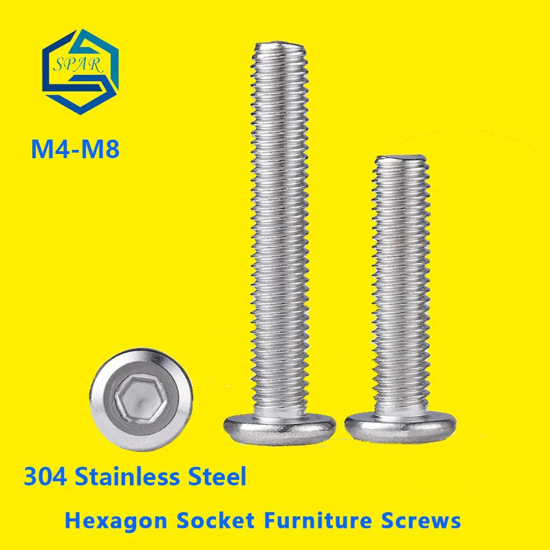 

Шурупы с плоской круглой головкой для мебели, винты со скошенной кромкой и шестигранной головкой, шурупы с шестигранной головкой для мебели...