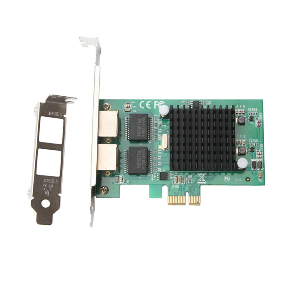 

Настольный чипсет PCI-E X1 с двумя портами, гигабитная сетевая карта PCI-Express 1000 Мбит/с, PCIE адаптер для Windows Intel82575 Linux