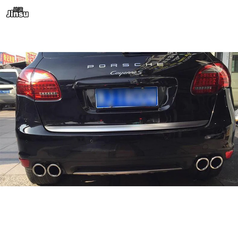 Электропластина выхлопной трубы наконечники глушитель для Porsche Cayenne 958 1 V6 V8 2011 2014 s