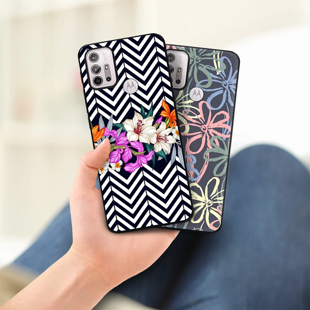 

Flower Phone Case for Motorola Moto G30 G20 G50 G60 E7 E20 E40 G40 Fusion G 5G Plus G9 Play E7 Plus Power Silicone Back Covers