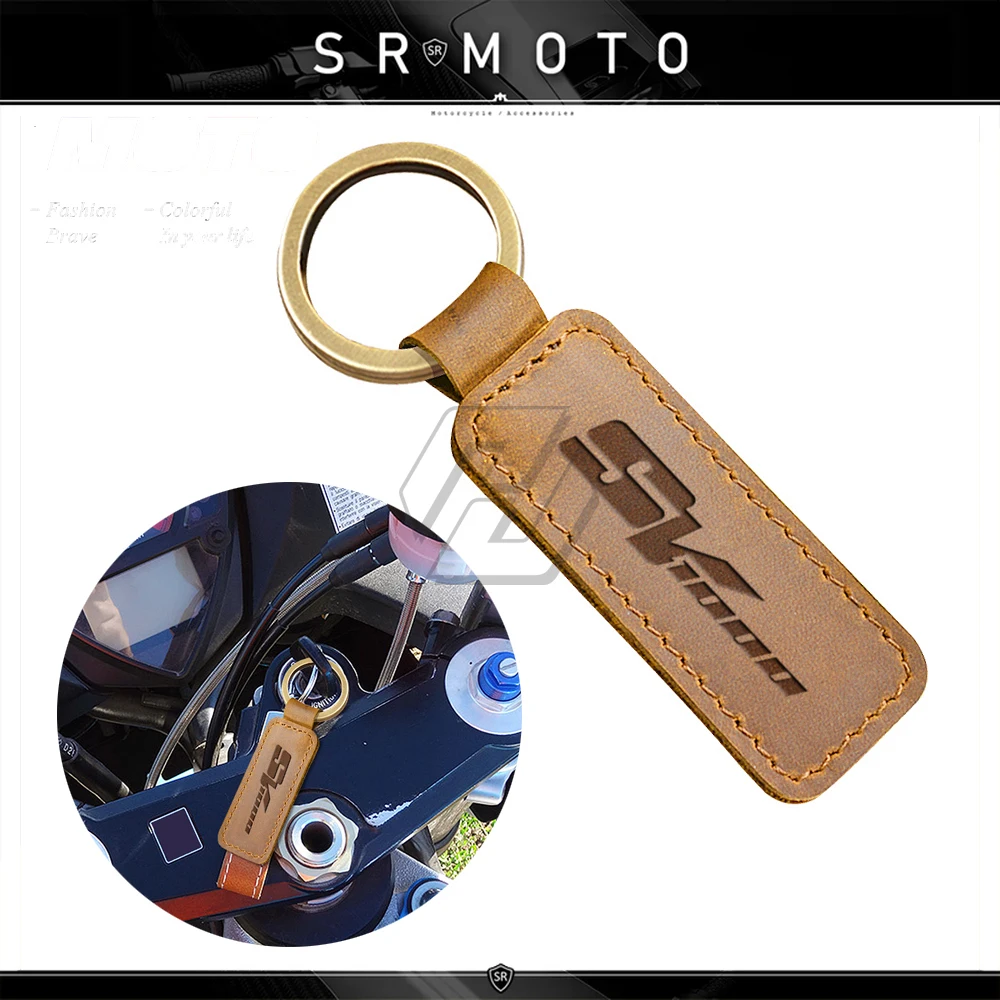 

Motorcycle Cowhide Keychain Key Ring Case for Suzuki SV1000 SV1000S Key