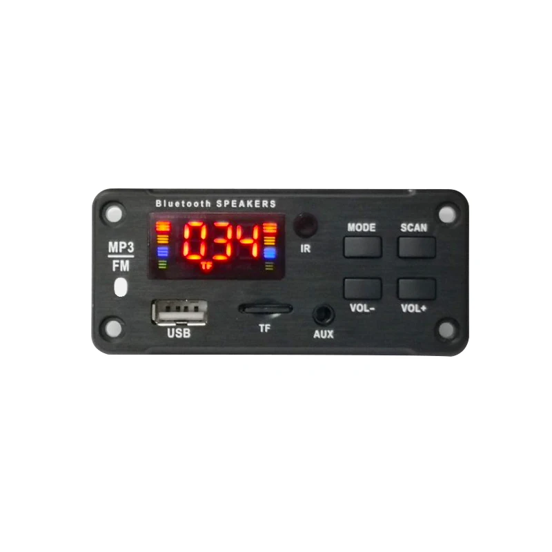 Четыре Цвета экран дисплей Bluetooth MP3 декодер доска 5 В и 12 В питание с радио FM функция автомобиля аудио аксессуары