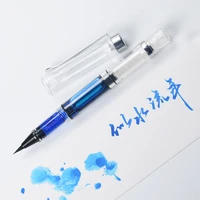 piston brush pen fountain pen refillable ink calligraphy marker fountain pens for writing school art supplies stationery