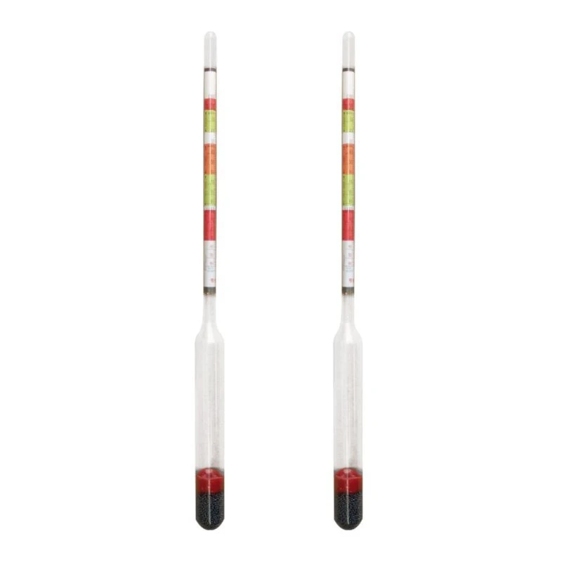

2Pcs Triple Scale Hydrometer Self Brewed Wine Sugar Meter for Home Making Beer