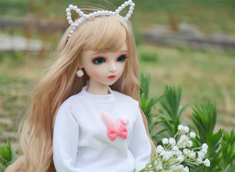 BJD 1/3, детские куклы для девочек, красивые зеленые глаза, ручная работа, красивые игрушки, силиконовая кукла-Реборн, Рождественский подарок с макияжным лицом