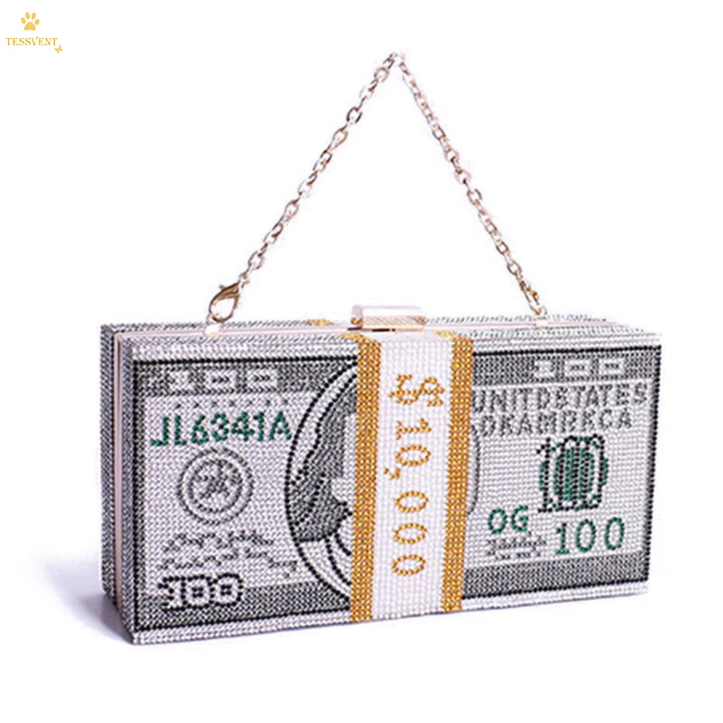 

Women Rhinestone Evening Shoulder Bag Bridal Clutch Party Prom Wedding Crossbody Handbag Purse