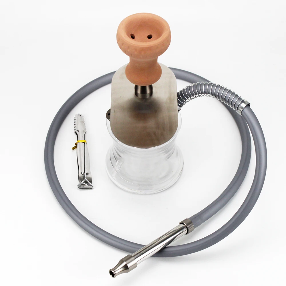 

Portable Travel Hookah Set Small Glass Hookah Metal Stainless Steel Fitting Bar KTV Hookah Shisha Chicha Narguile Accessories