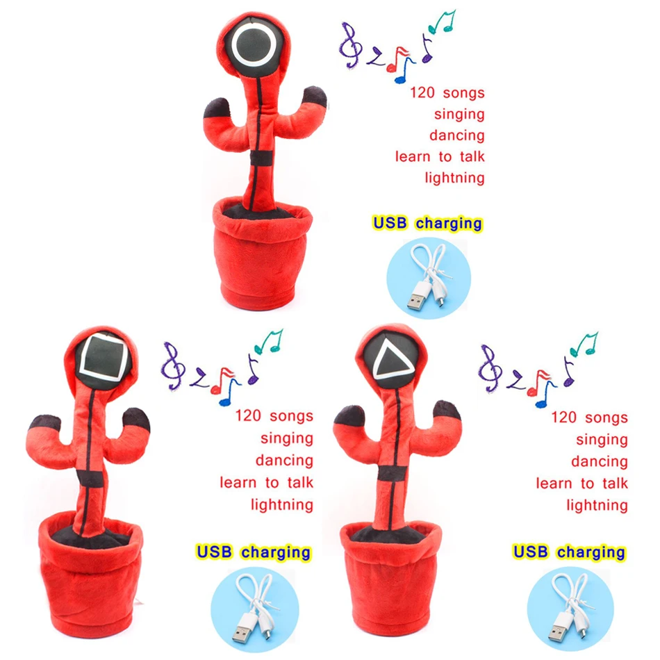 

Children's Electronic Plush Cactus Can Sing Children's Toys Shaking Their Heads Dancing And Talking Glowing Plush Potted Toys