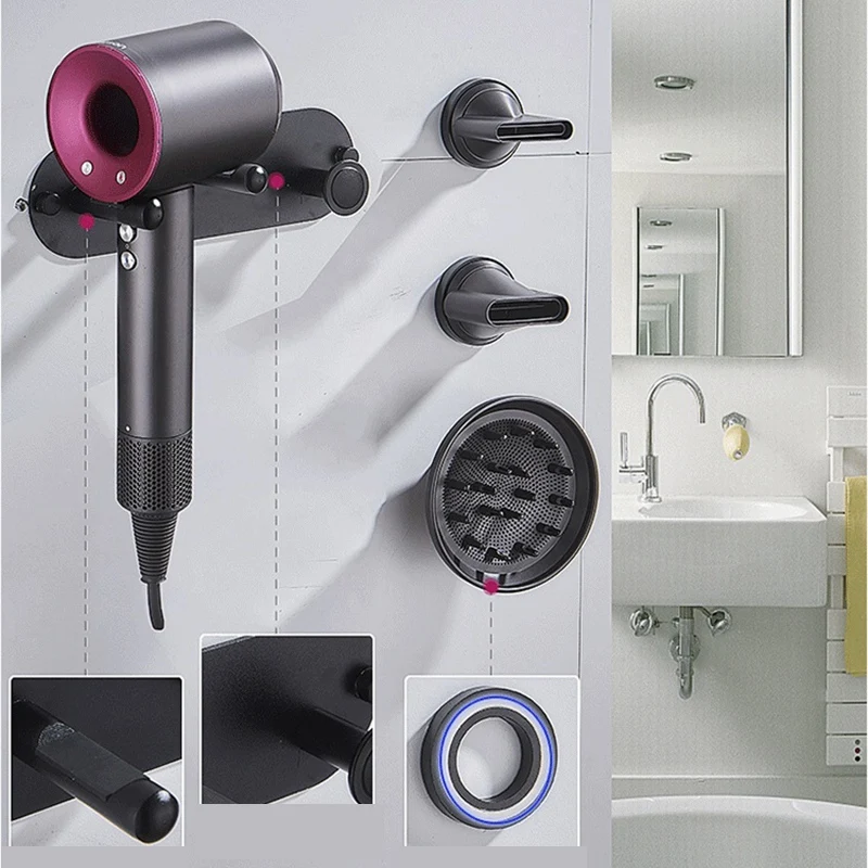 Настенный держатель для сверхзвуковой фена Dyson самоклеящаяся настенная Вилка