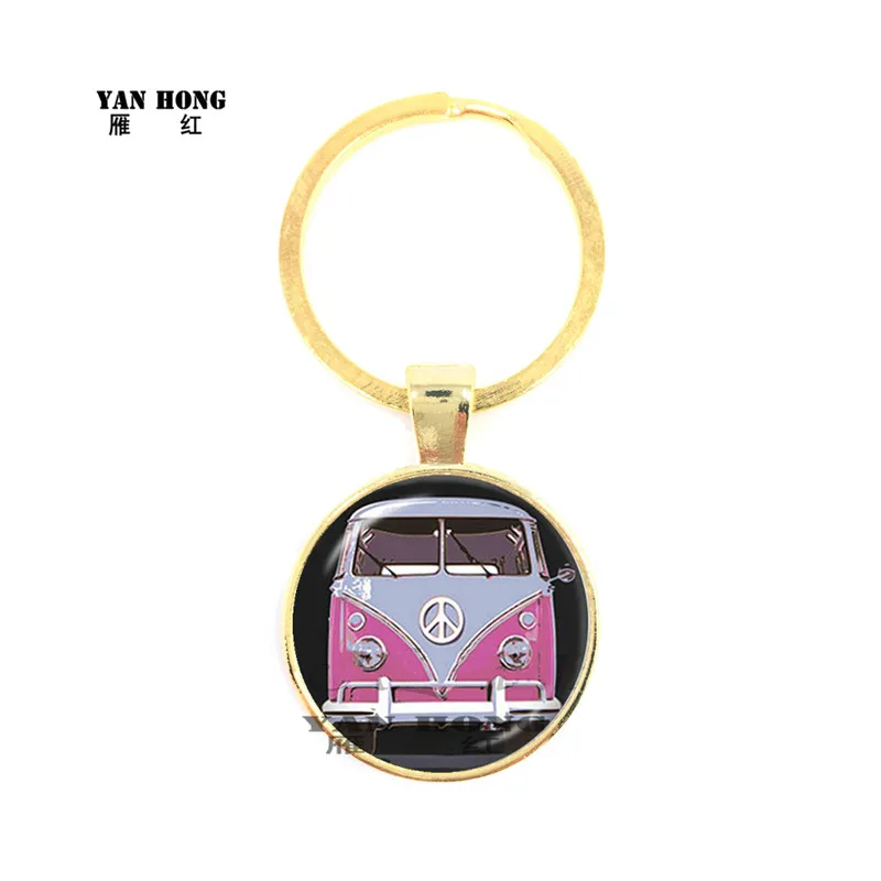 Модный металлический брелок для ключей голубого цвета в стиле ретро Красный