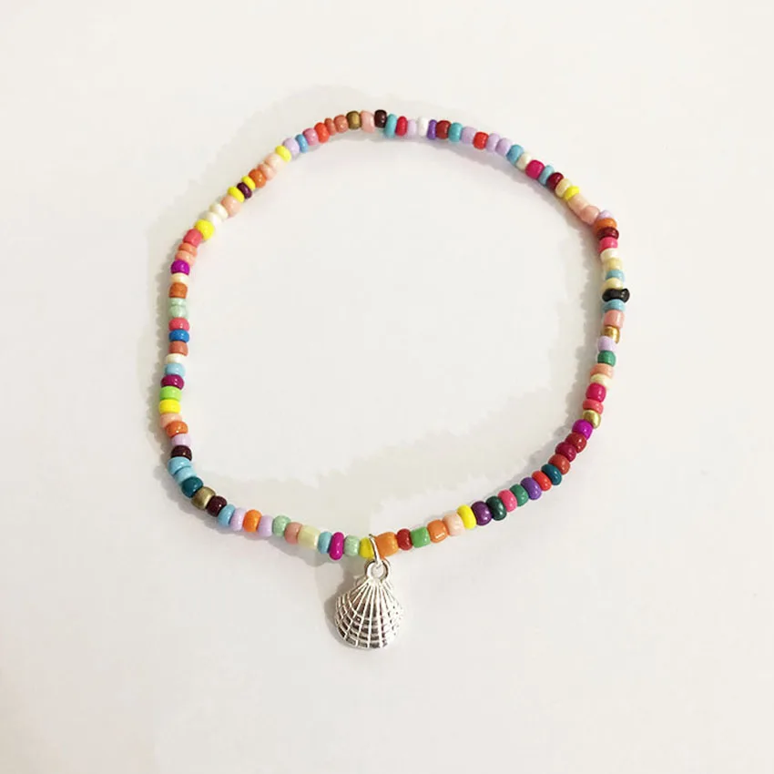 Bohemian Shell Anklet Seed Beads Foot Ankle Bracelet cheville Anklets tobillera Foot Jewelry rakhi enkelbandje