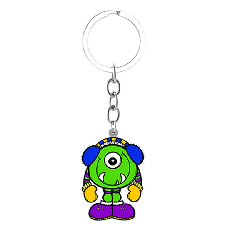 

TAFREE Cartoon Alien UFO Saucerman Keychains Epoxy Resin Acrylic Key chains For Backpack Bags Pendant Jewelry For Kids