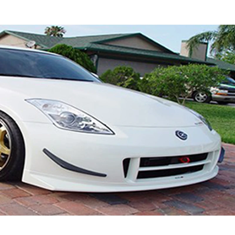 Сплиттер переднего бампера 4 шт. для 2001-2007 Evolution Evo 7 8 9 Voltex Style CF углеродное волокно -