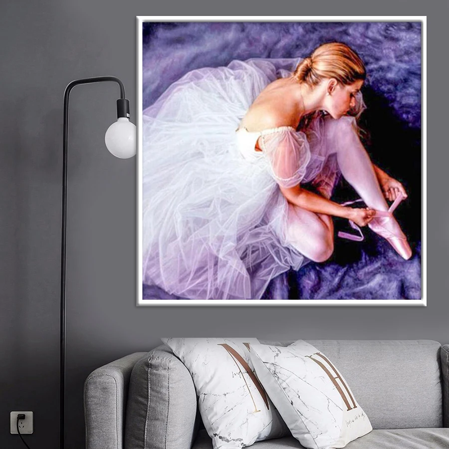 Алмазная 5D Вышивка полный набор круглые стразы танцор балерины для 3D алмазной