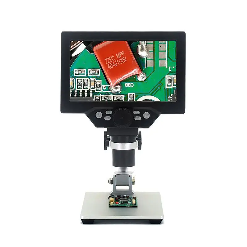 

7 inch LCD Digital Microscope 1x-1200x 12MP 1080P FHD Video Microscope with Metal Stand for Electronics Phone Repair Soldering