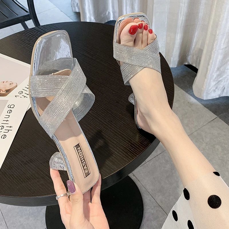 

Women Temperament Slippers Braided Design Charm Open-toe Set Foot 2021 Vacation Beach Flat Sandals Casual Flip Flops Women Shoes