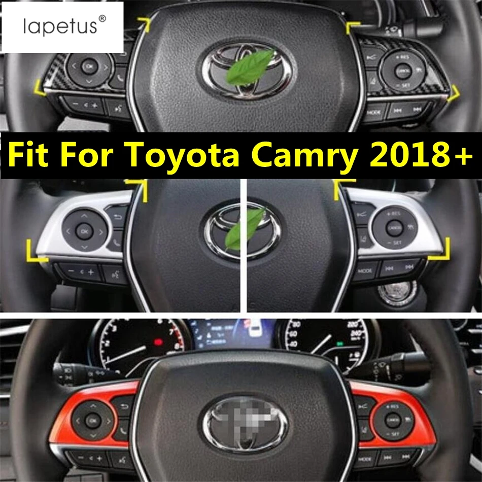 

Lapetus Accessories Fit For Toyota Camry 2018 - 2021 ABS Steering Wheel Button Frame Molding Cover Kit Trim 3 Pcs / Tricolor