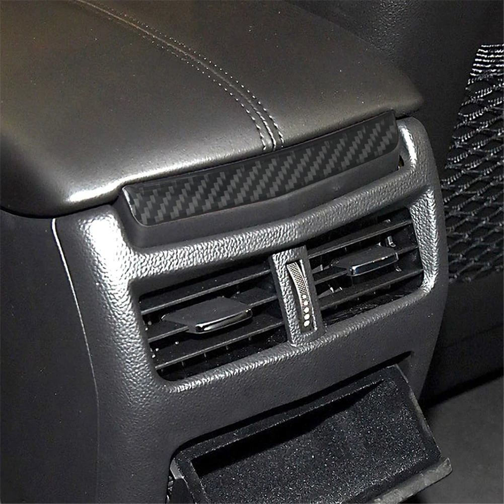 

For Cadillac ATS ATSL 2013-2019 Car Back Row Air Conditioning Outlet Panel Trim Carbon Fiber Sticker Accessories