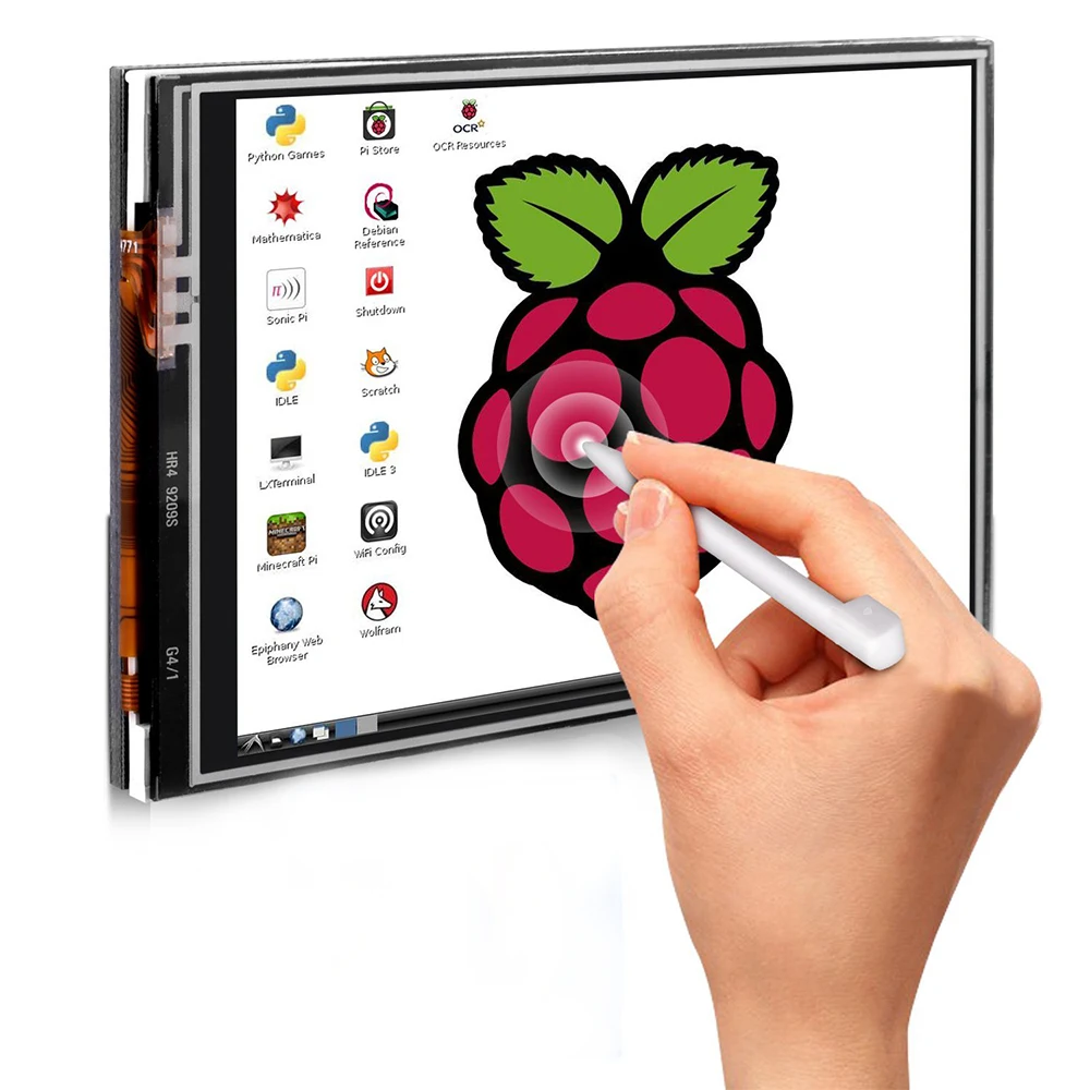 New release official raspberry pi 4 model b 2GB kit with 3.5 Inch Touch Screen Display 480x320 LCD and 9 Layers Case+ heatsink | Компьютеры