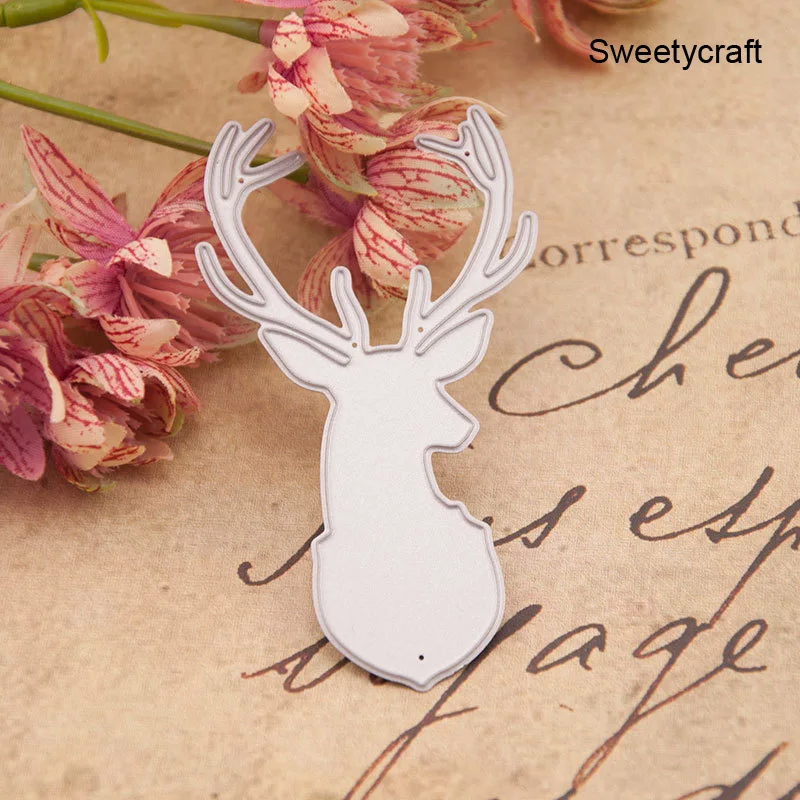Штампы для скрапбукинга Рождественский олень металлическая вырубка трафарет 2020