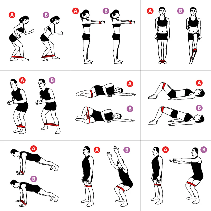 Резиновые ленты для тренировок фитнеса тренажерного зала комнатные и уличные
