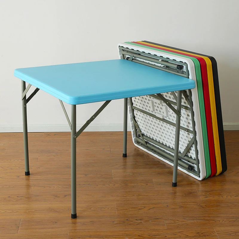 구매 F86 접이식 테이블 홈 식탁 심플 스퀘어 테이블 야외 휴대용 스퀘어 마작 테이블 심플 테이블 * 의자 제외!