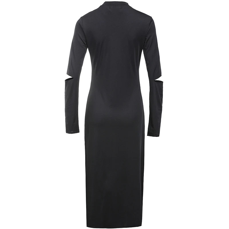 

2020 Small Turtleneck Irregular Hem Split Dress