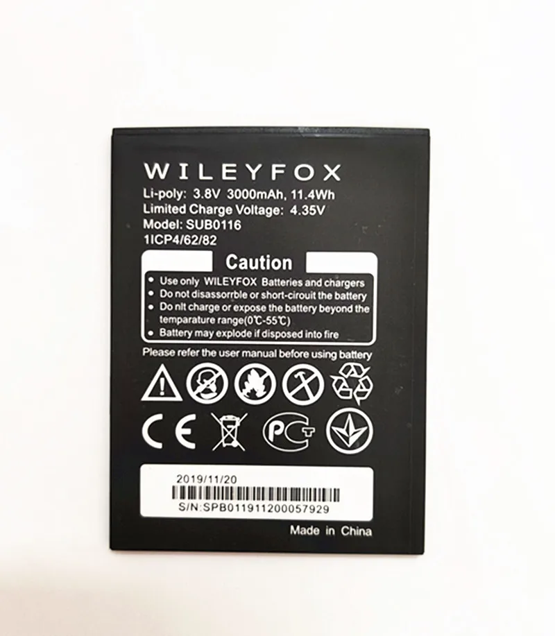 Аккумулятор AZK 3000 мАч SUB0116 для телефона WILEYFOX Wileyfox Spark X|Аккумуляторы мобильных
