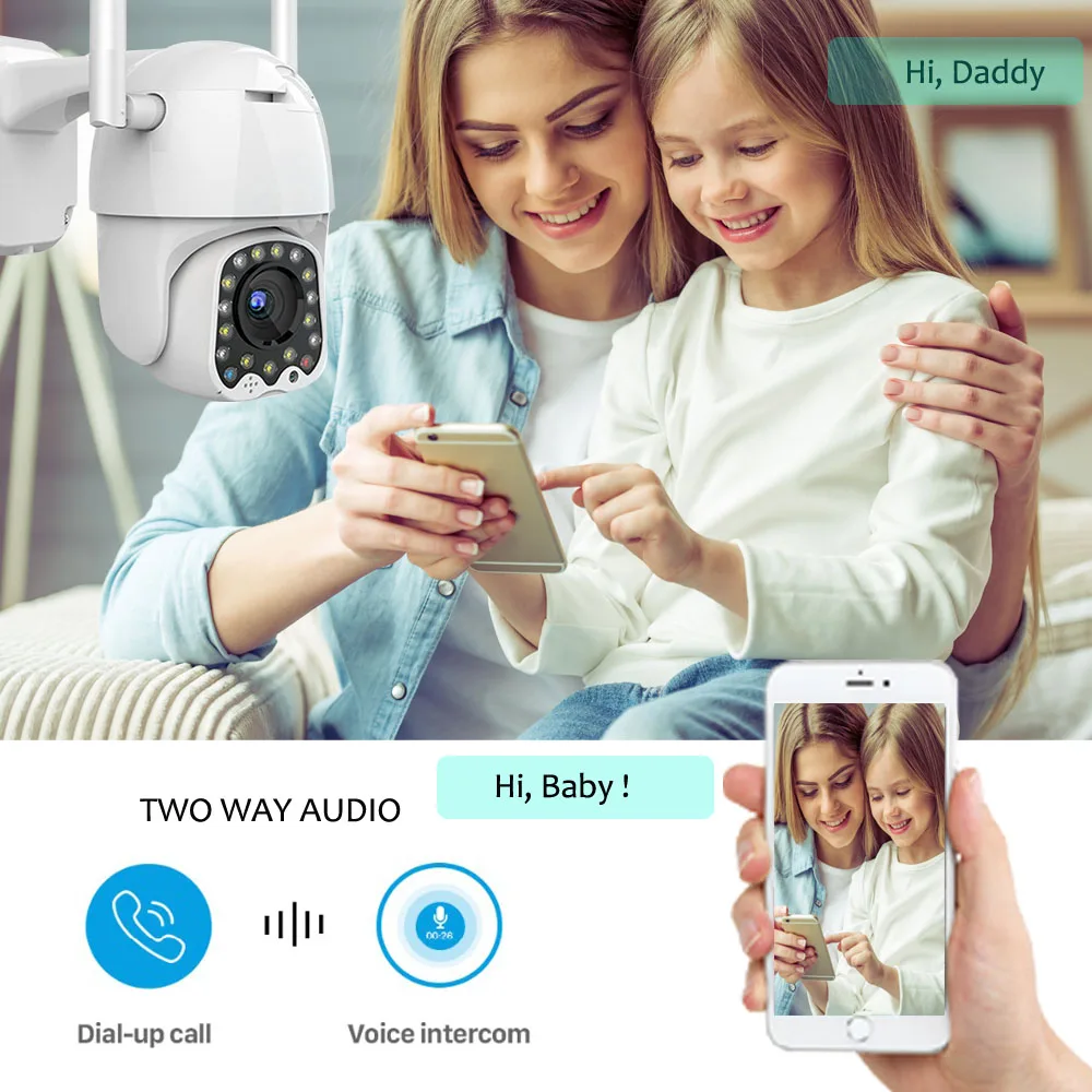 Wifi камера наружная PTZ IP 1080p скоростная купольная CCTV Камера Безопасности s wifi